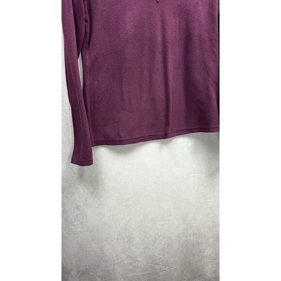 Columbia Womens Sportswear Fleece Sweatshirt Purple 1/4 Zip Pullover Size M - Picture 6 of 9